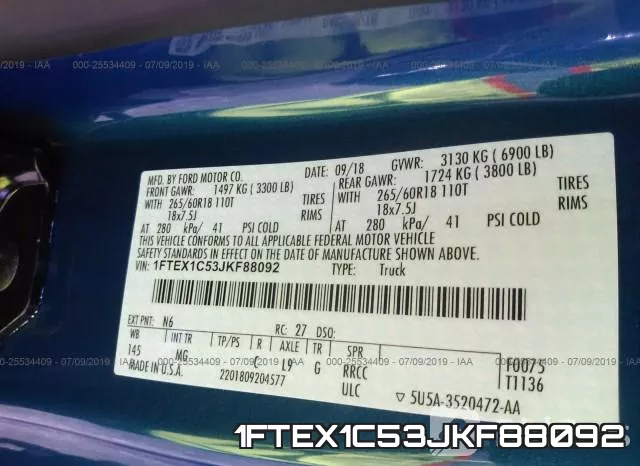 1FTEX1C53JKF88092 фото 10