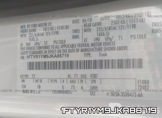 1FTYR1YM9JKA88719 фото 10