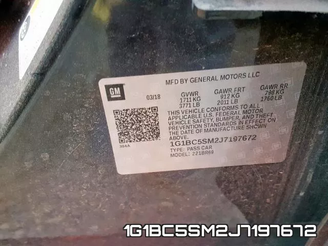 1G1BC5SM2J7197672 фото 2