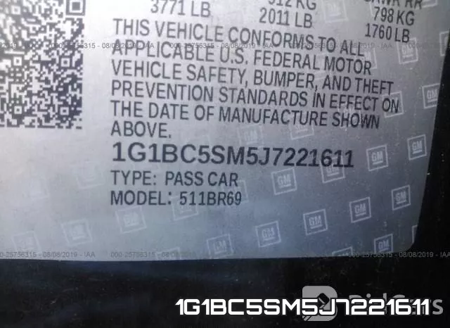 1G1BC5SM5J7221611 фото 10