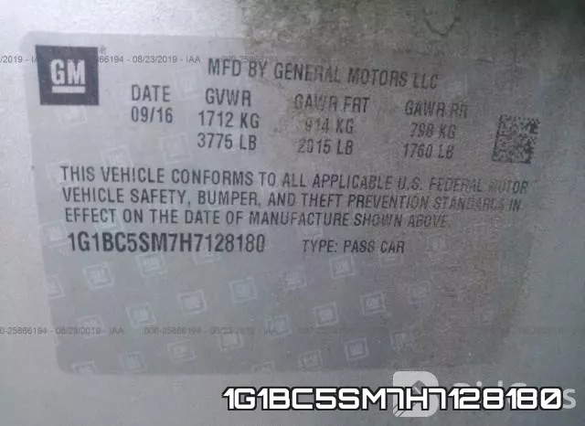 1G1BC5SM7H7128180 фото 10