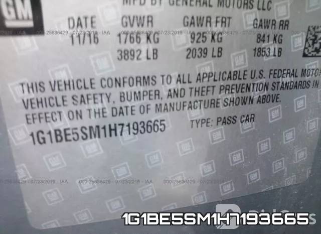 1G1BE5SM1H7193665 фото 10