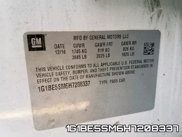 1G1BE5SM6H7208337 фото 2