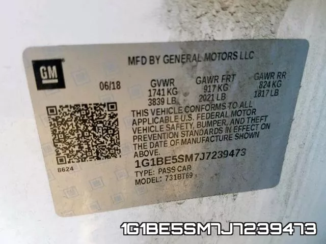 1G1BE5SM7J7239473 фото 2