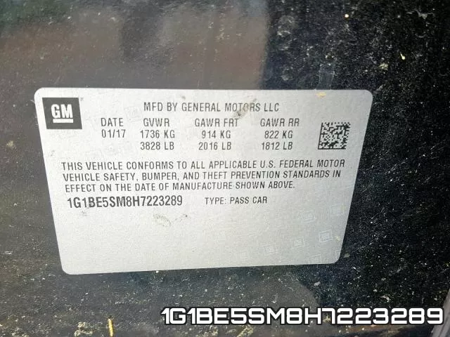 1G1BE5SM8H7223289 фото 2