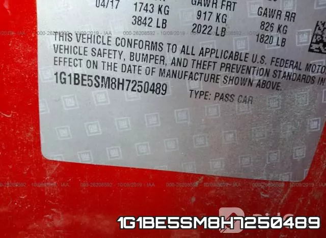 1G1BE5SM8H7250489 фото 10