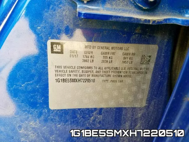 1G1BE5SMXH7220510 фото 2