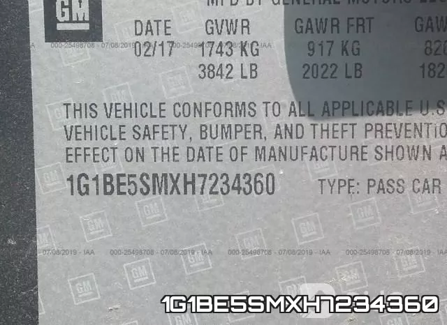 1G1BE5SMXH7234360 фото 10