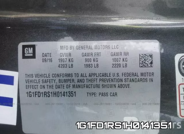 1G1FD1RS1H0141351 фото 10