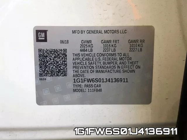 1G1FW6S01J4136911 фото 2
