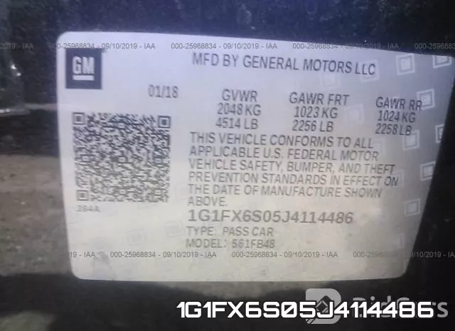 1G1FX6S05J4114486 фото 10