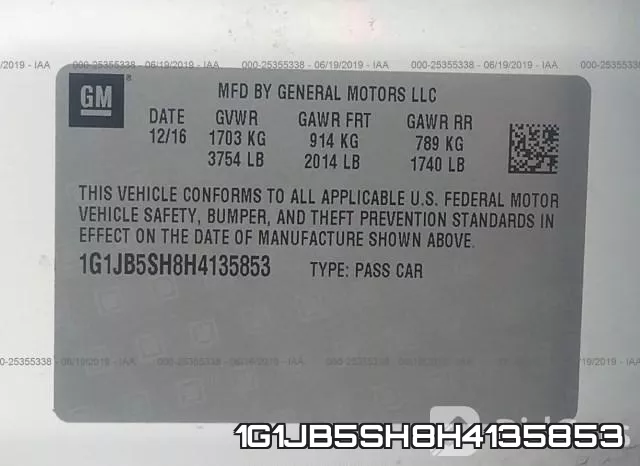 1G1JB5SH8H4135853 фото 10