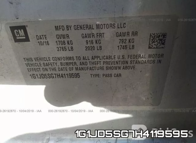 1G1JD5SG7H4119595 фото 10