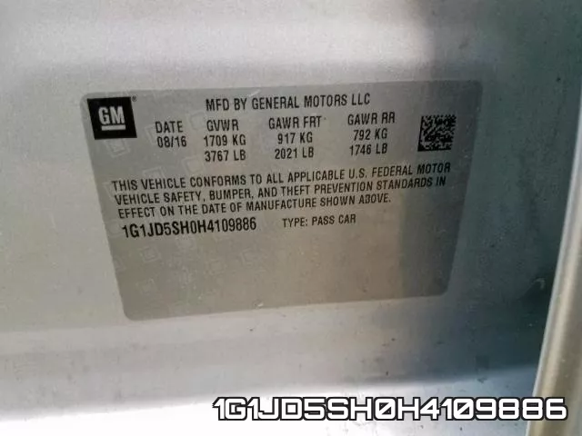 1G1JD5SH0H4109886 фото 2