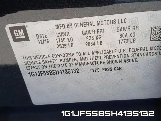 1G1JF5SB5H4135132 фото 2
