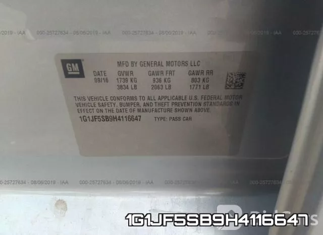 1G1JF5SB9H4116647 фото 10
