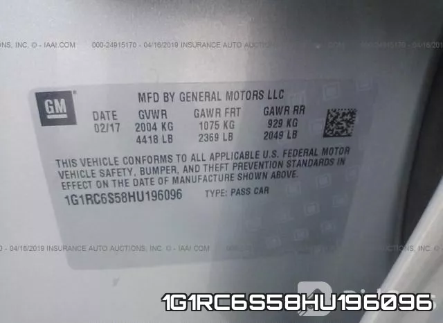 1G1RC6S58HU196096 фото 10