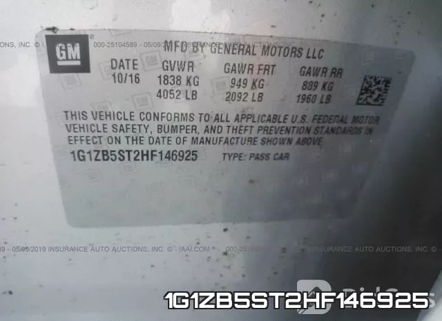 1G1ZB5ST2HF146925 фото 10