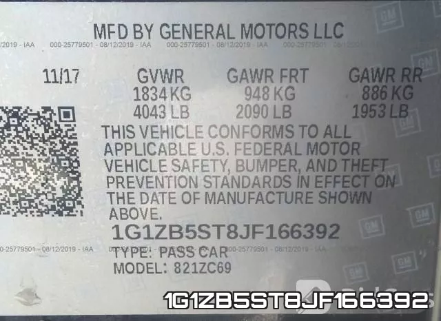 1G1ZB5ST8JF166392 фото 10
