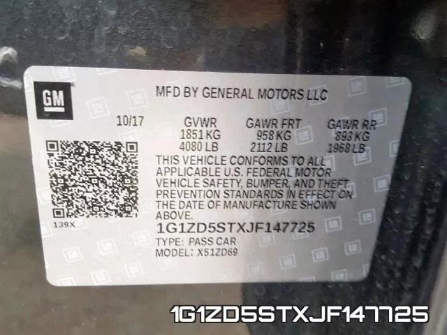 1G1ZD5STXJF147725 фото 2