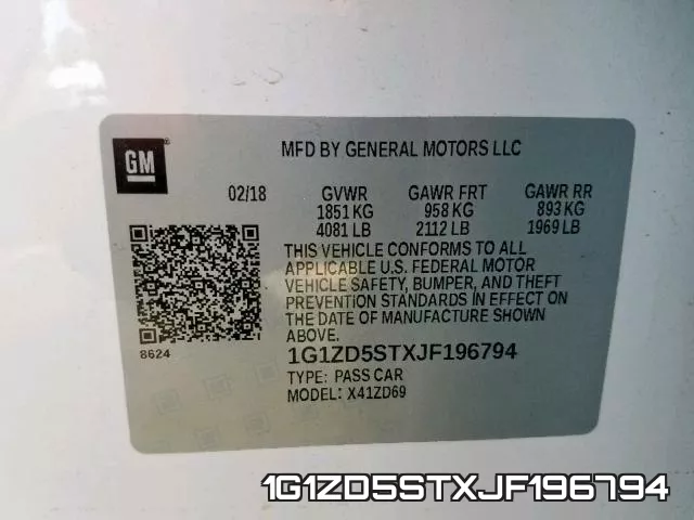 1G1ZD5STXJF196794 фото 2