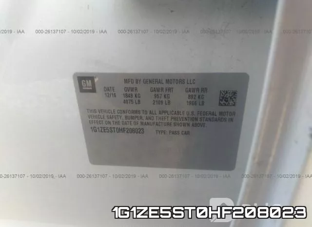 1G1ZE5ST0HF208023 фото 10