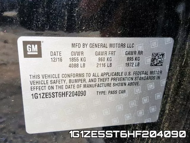 1G1ZE5ST6HF204090 фото 2