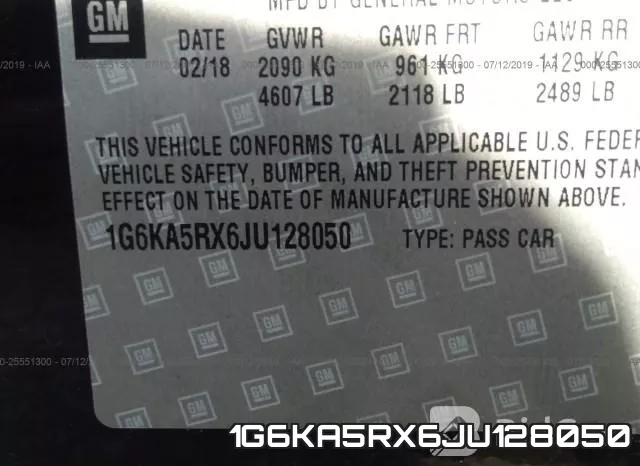 1G6KA5RX6JU128050 фото 9