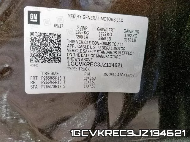 1GCVKREC3JZ134621 фото 2