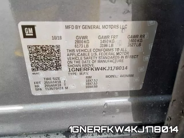 1GNERFKW4KJ178014 фото 2