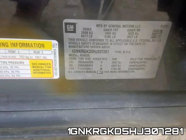 1GNKRGKD5HJ307281 фото 2
