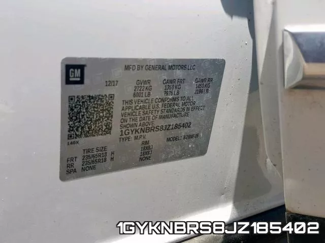 1GYKNBRS8JZ185402 фото 2