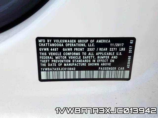 1VWBA7A3XJC013942 фото 2