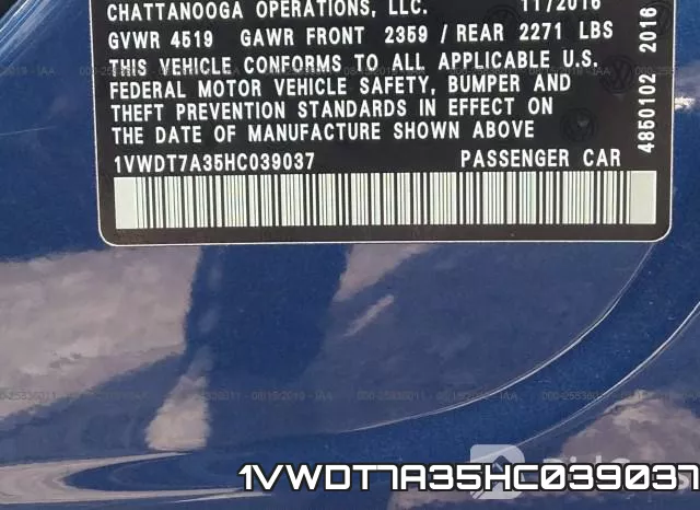 1VWDT7A35HC039037 фото 10