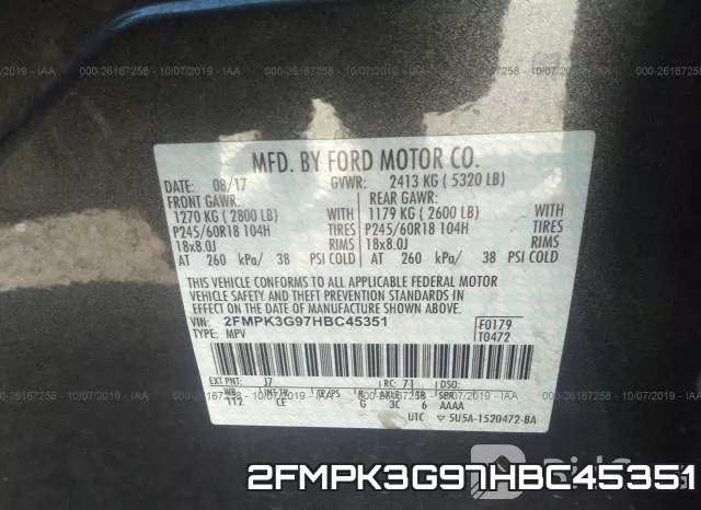 2FMPK3G97HBC45351 фото 10