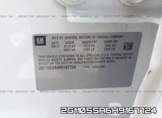 2G1105SA6H9167724 фото 10