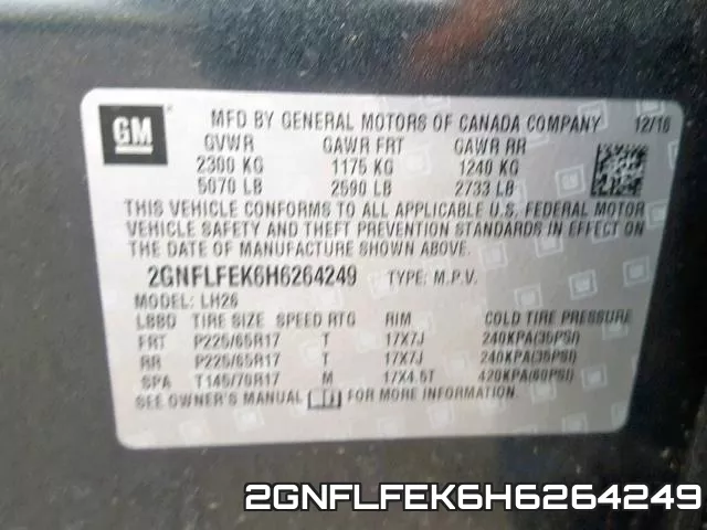 2GNFLFEK6H6264249 фото 2