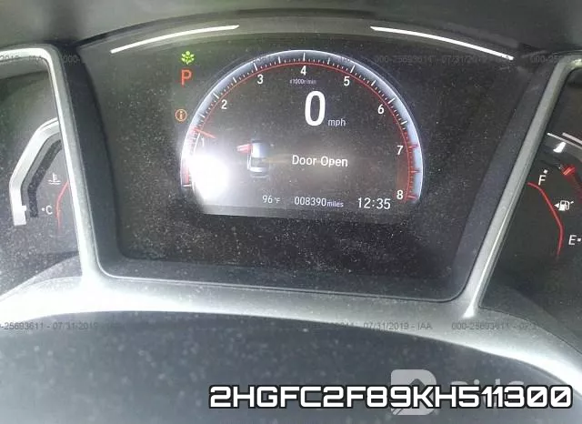 2HGFC2F89KH511300 фото 7