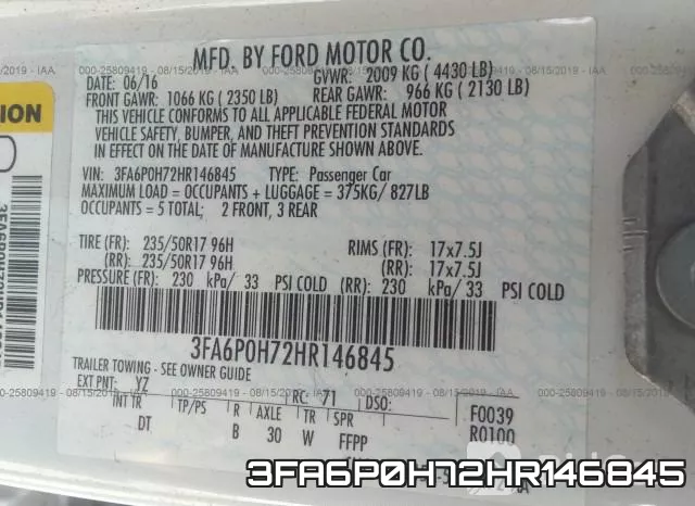 3FA6P0H72HR146845 фото 10