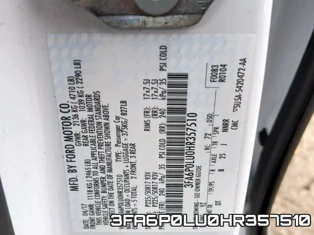3FA6P0LU0HR357510 фото 2