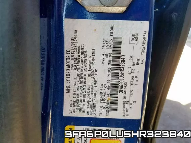 3FA6P0LU5HR323840 фото 2
