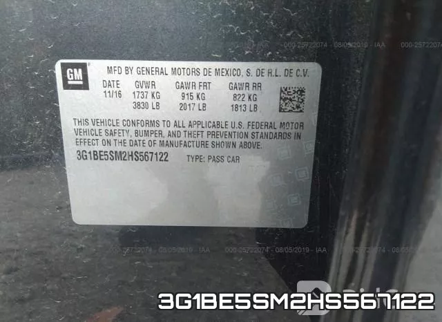 3G1BE5SM2HS567122 фото 10