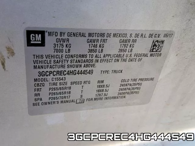 3GCPCREC4HG444549 фото 2