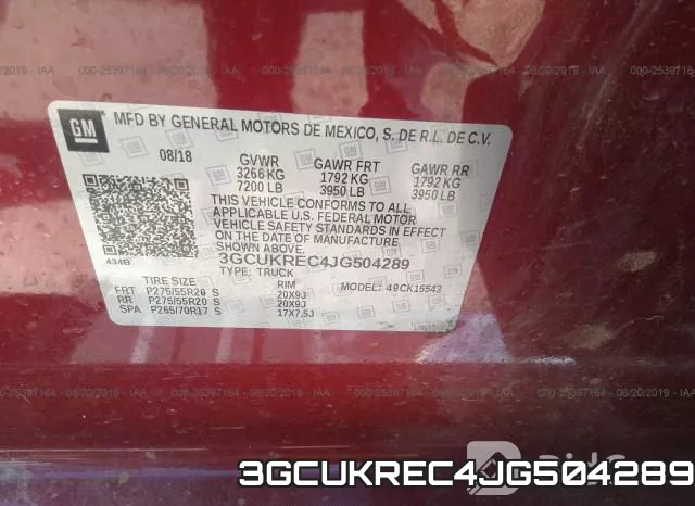3GCUKREC4JG504289 фото 10