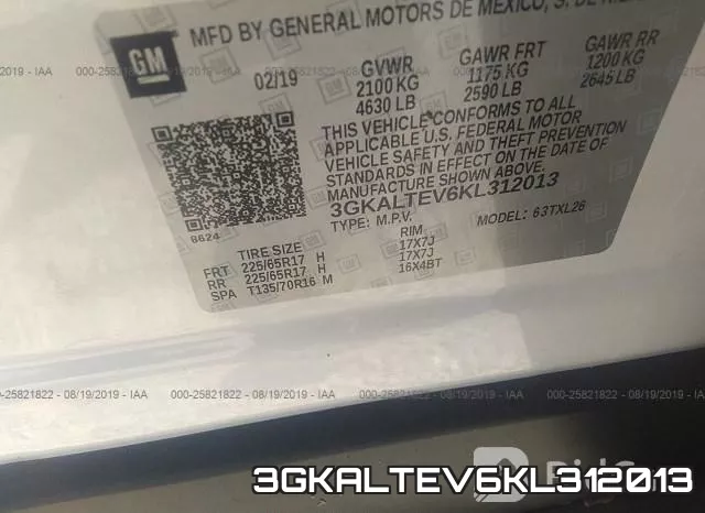 3GKALTEV6KL312013 фото 10