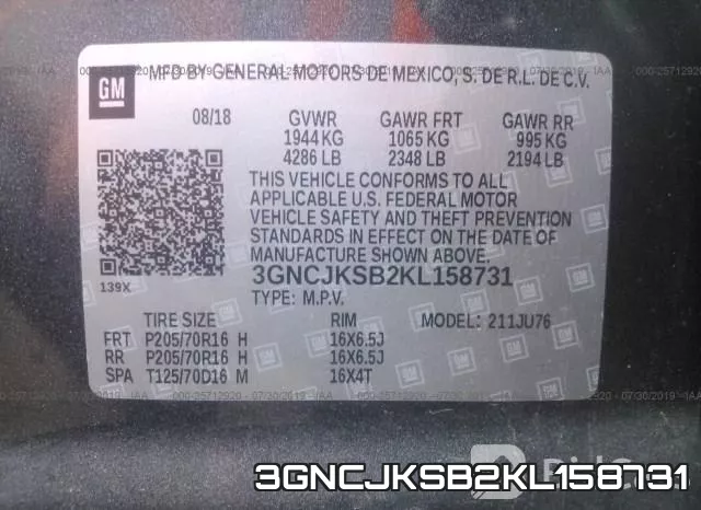 3GNCJKSB2KL158731 фото 10