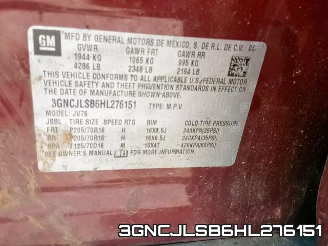 3GNCJLSB6HL276151 фото 2