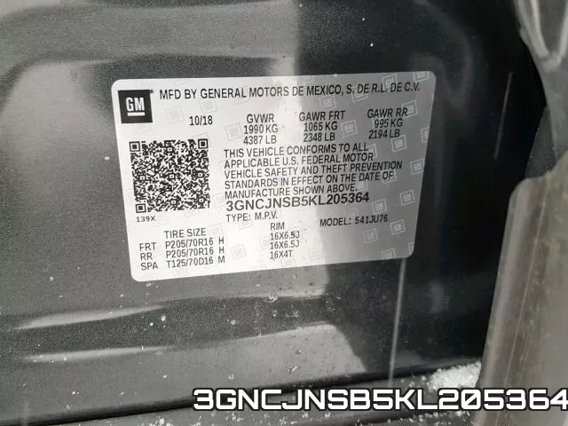 3GNCJNSB5KL205364 фото 2
