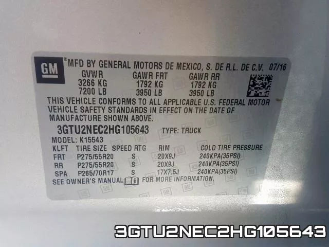 3GTU2NEC2HG105643 фото 2