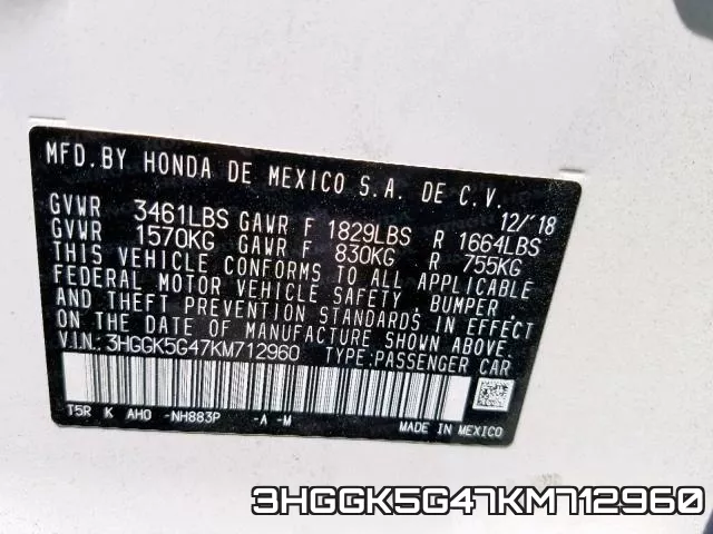3HGGK5G47KM712960 фото 2